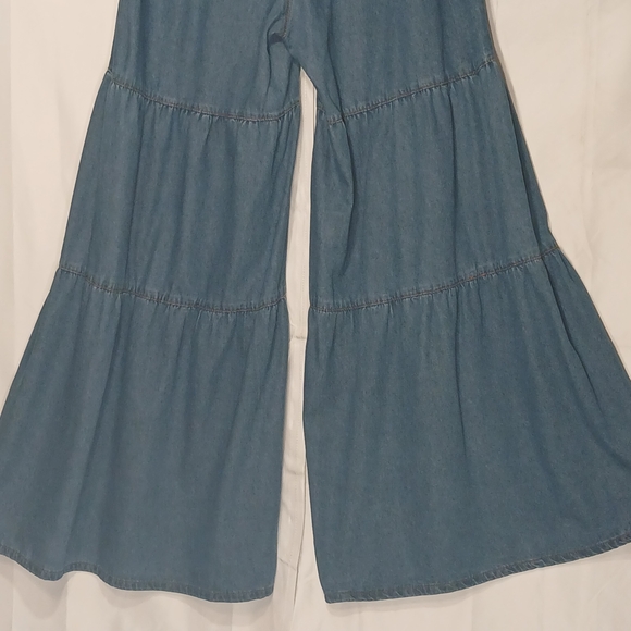 Women's Blue Wide-Leg Pants, Shein Curve, Size 1 Extra Large-NO Zipper/NO Button - Picture 6 of 12